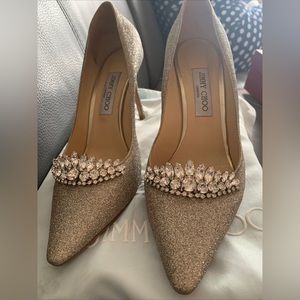 Jimmy Choo Romy 85 Platinum Ice Crystal Size 41